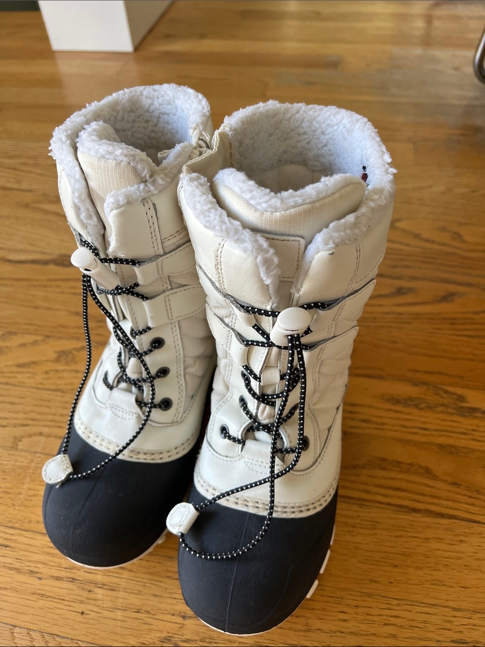 Target Kids White and Black Insulated Winter Boots
